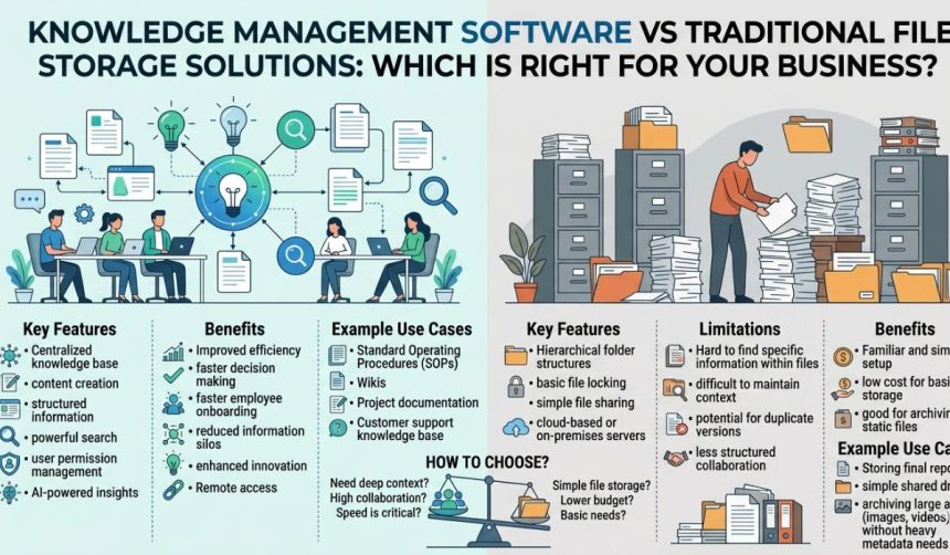 Knowledge Management Software vs Traditional File Storage Solutions: Which Is Right for Your Business