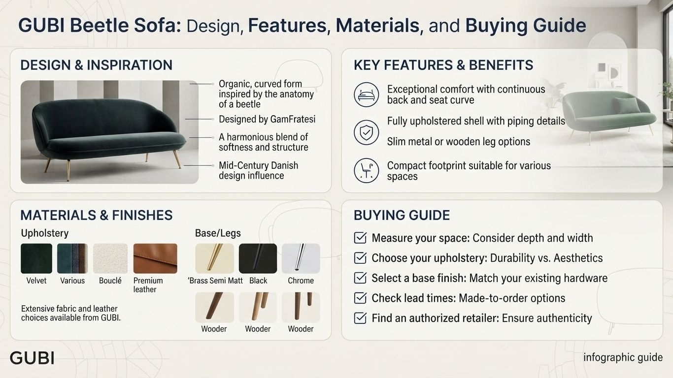 GUBI Beetle Sofa: Design, Features, Materials, and Buying Guide
